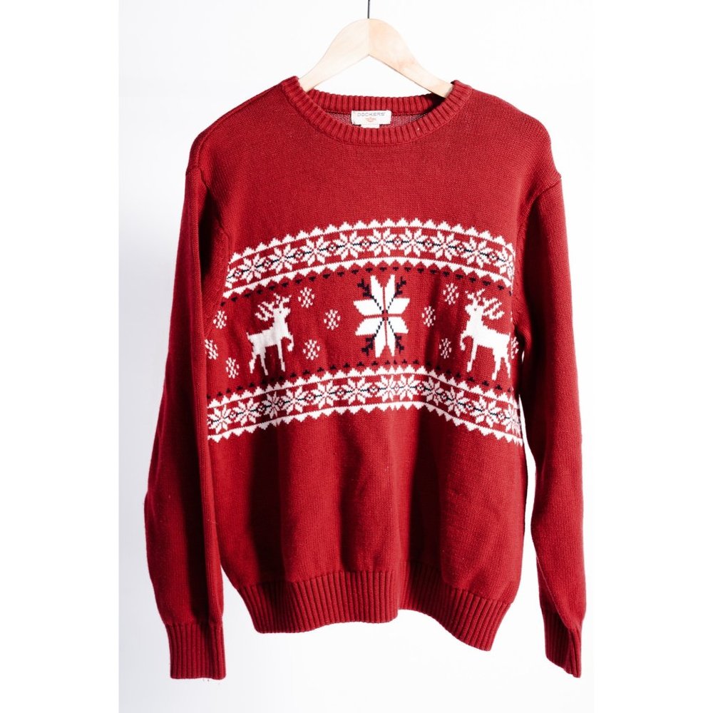 VINTAGE DOCKER CHRISTMAS SWEATER